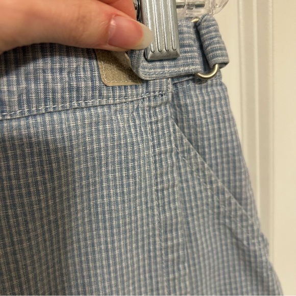 Vintage Gloria Vanderbilt Blue Gingham Wrap Skort Shorts Women’s 14 100% Cotton - Picture 13 of 14